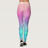 Mooie Waterverf rook Leggings (Achterkant)