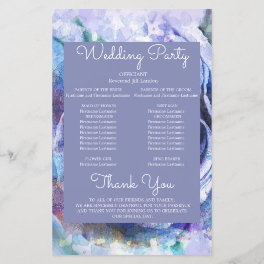 Mooie Waterverf Roos (Achterkant)