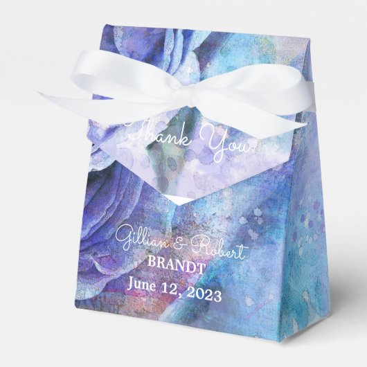 Mooie Waterverf Roos Bedankdoosjes (Voorkant Zijde)