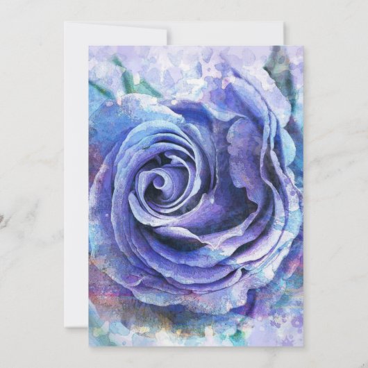 Mooie Waterverf Roos Kaart (Achterkant)