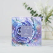 Mooie Waterverf Roos Kaart (Staand voorkant)