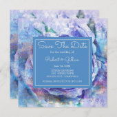 Mooie Waterverf Roos Save The Date (Voorkant / Achterkant)