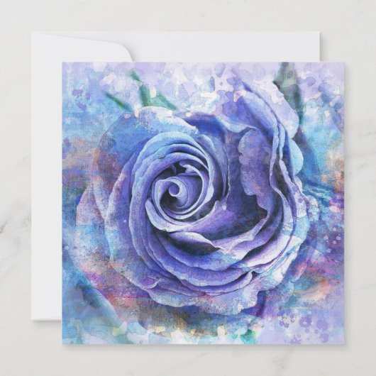 Mooie Waterverf Roos Save The Date (Achterkant)