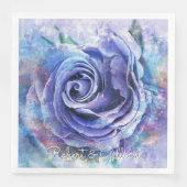Mooie Waterverf Roos Servet (Voorkant)