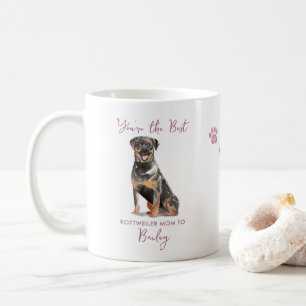 Mooie waterverf Rottweiler Beste Hondenmoeder Fo Koffiemok