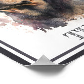 Mooie Waterverf (Rottweiler) Poster (Hoek)