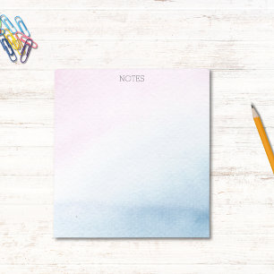 Mooie waterverf roze blauwe pastel notitieblok