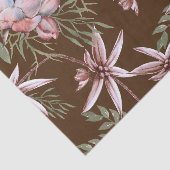 Mooie Waterverf Roze Bloemen Donkere Achtergrond Tissuepapier (Detail)