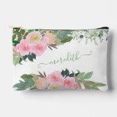 Mooie Waterverf roze bloemen gepersonaliseerde naa Etui (Voorkant)