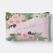 Mooie Waterverf roze bloemen gepersonaliseerde naa Etui (Voorkant)