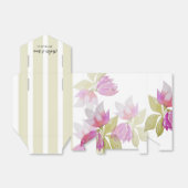 Mooie Waterverf roze bloemen handbeschilderd Bedankdoosjes (Uitgevouwen)