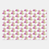 Mooie Waterverf roze bloemen handbeschilderd Inpakpapier Vel (Voorkant 3)