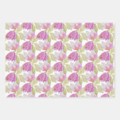 Mooie Waterverf roze bloemen handbeschilderd Inpakpapier Vel (Voorkant)