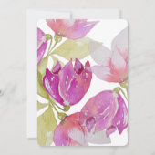 Mooie Waterverf roze bloemen handbeschilderd Kaart (Achterkant)