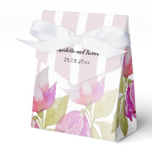Mooie Waterverf Roze Bloemen Handgeschilderd