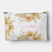 Mooie Waterverf Roze Boho Pampas Grass Naam Etui (Achterkant)