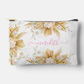 Mooie Waterverf Roze Boho Pampas Grass Naam Etui (Voorkant)