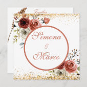 Mooie Waterverf roze goudplein Kaart (Voorkant / Achterkant)