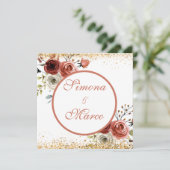 Mooie Waterverf roze goudplein Kaart (Staand voorkant)