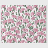 Mooie Waterverf roze landbloemen Cadeaupapier (Vlak)