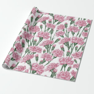 Mooie Waterverf roze landbloemen Cadeaupapier