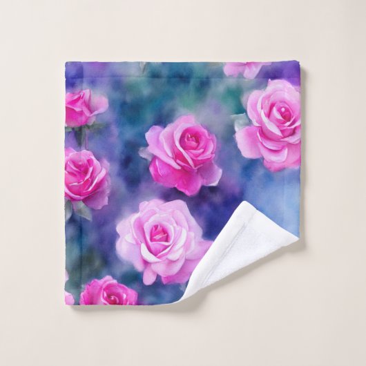 Mooie Waterverf Roze Roze Rijk Collectie Bad Handdoek (Wasdoekje)