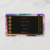 Mooie Waterverf Roze Roze Rijk Collectie Visitekaartje (Achterkant)