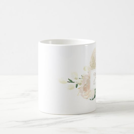 Mooie Waterverf Rozen met Gold Glitter Mok (Center)