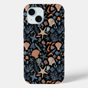 Mooie waterverf schelp koraal iPhone 15 case