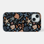 Mooie waterverf schelp koraal iPhone 15 case (Achterkant horizontaal)