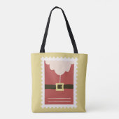 Mooie waterverf Sinterklaas Xmas Red Retro Tote Bag (Achterkant)