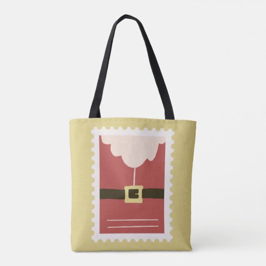 Mooie waterverf Sinterklaas Xmas Red Retro Tote Bag (Achterkant)