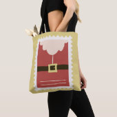 Mooie waterverf Sinterklaas Xmas Red Retro Tote Bag (Dichtbij)