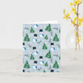 Mooie waterverf sneeuw patroon kaart (Gele Bloem)