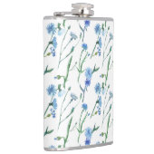 Mooie waterverf snijbloemen heupfles (Rechts)