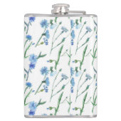 Mooie waterverf snijbloemen heupfles (Achterkant)