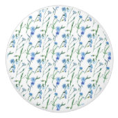 Mooie waterverf snijbloemen keramische knop (Voorkant)