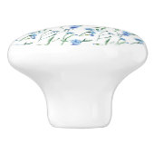 Mooie waterverf snijbloemen keramische knop (Zijkant)