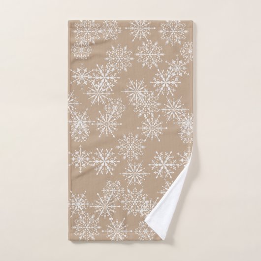 Mooie Waterverf Snowflake Holiday Bad Handdoek (Handdoek)