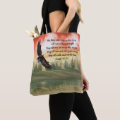 Mooie Waterverf Soaring Eagle Isaiah 40:31 Tote Bag (Dichtbij)