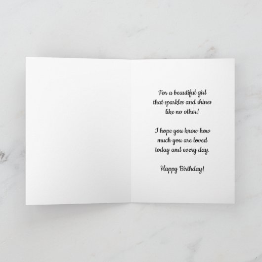 Mooie Waterverf sterren 13e verjaardag Kaart (Binnen)