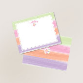 Mooie waterverf strepen bloem Pasen lente Notitiekaartje