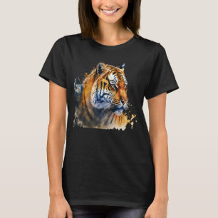 Mooie Waterverf Tiger-portret T-shirt