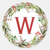 Mooie Waterverf tijdens de winter Ronde Sticker (Voorkant)