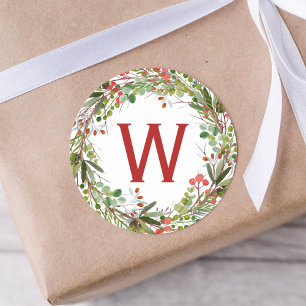 Mooie Waterverf tijdens de winter Ronde Sticker