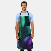 Mooie Waterverf tropisch gebladerte Schort (Gedragen)