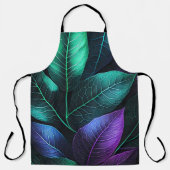 Mooie Waterverf tropisch gebladerte Schort (Voorkant)