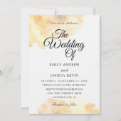 mooie waterverf trouwuitnodigingen kaart (Voorkant)