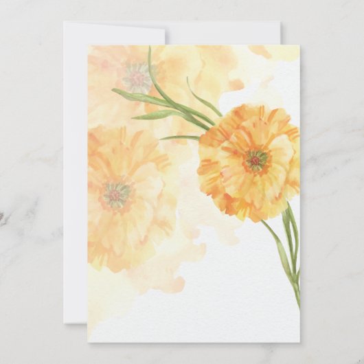 mooie waterverf trouwuitnodigingen kaart (Achterkant)