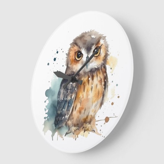 Mooie Waterverf Uil Grote Klok (Hoek)